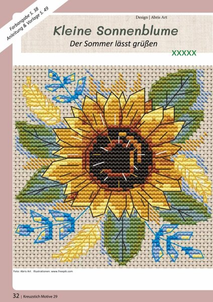 残りわずか】 ⛰Deutsch Kreuzstich【Sonnenblume】 Alte テーブル用品