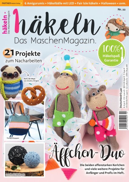 Häkeln-das Maschenmagazin 22/2020 - Äffchen-Duo Printausgabe
