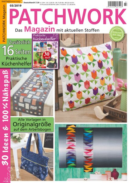 Patchwork Magazin 3/2019 - 16 Seiten Küchenhelfer Printausgabe